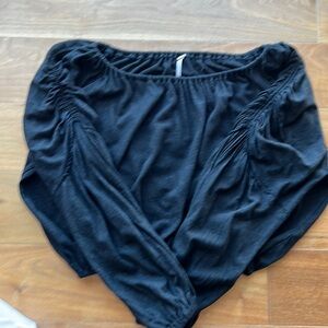 Free People Cropped Long-sleeves Top